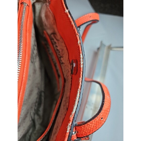 GUESS Y2k Purse, Handbag Adj Strap Tote Coral/Pink Faux Leather - Picture 13 of 16